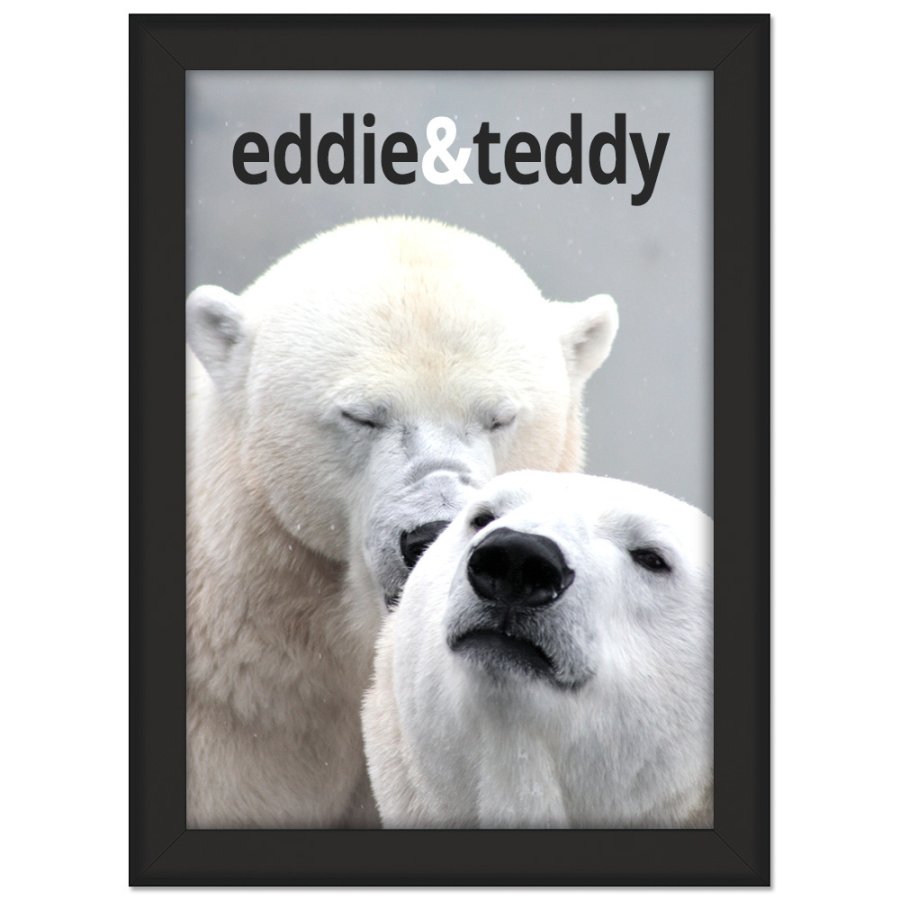 Alu snap frame, 32 mm, A4, black