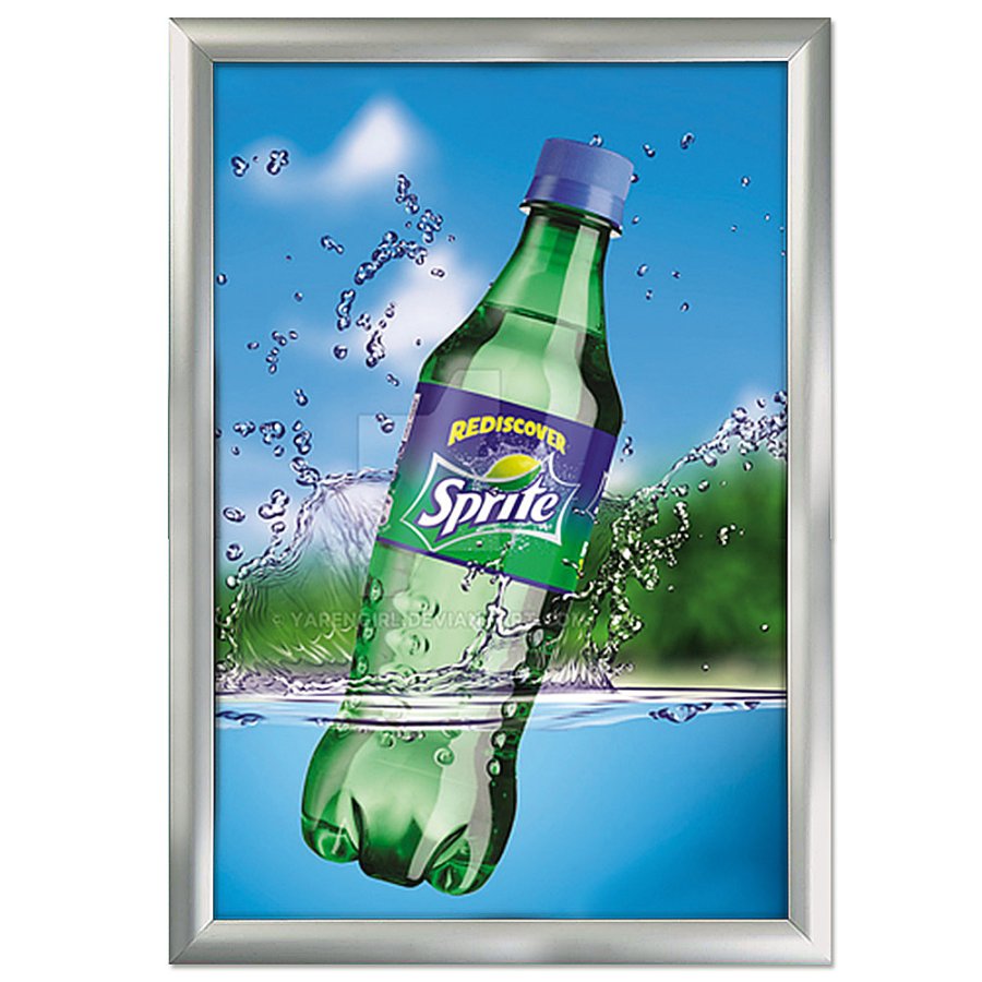 Alu snap frame, 45 mm, 70 x 100, silver