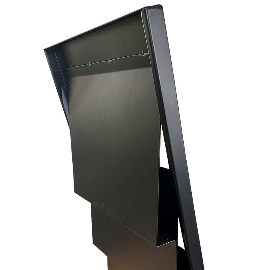Design Stand floor, brochure holder 6xA4/12xM65, black