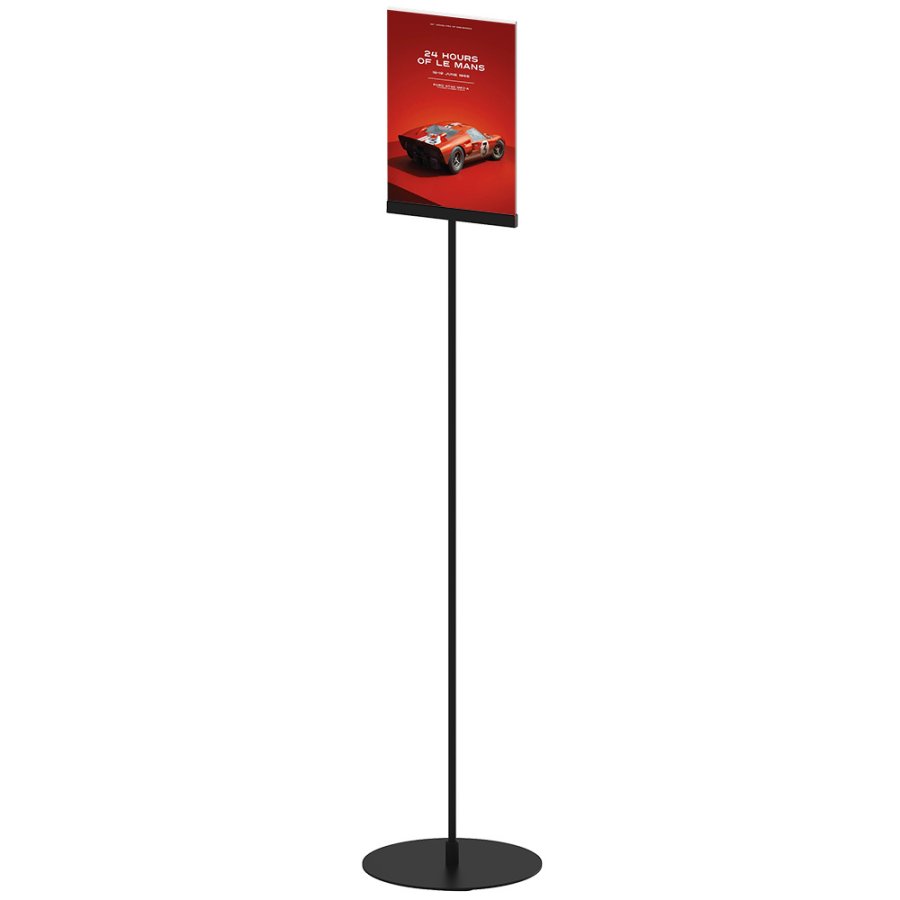 Design Stand floor, acrylic holder vertical  A4, black