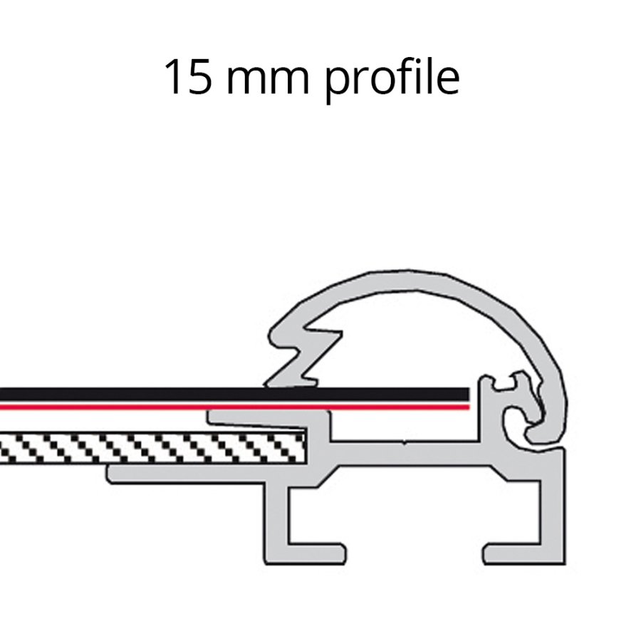 Alu snap frame 15 mm, A1, silver
