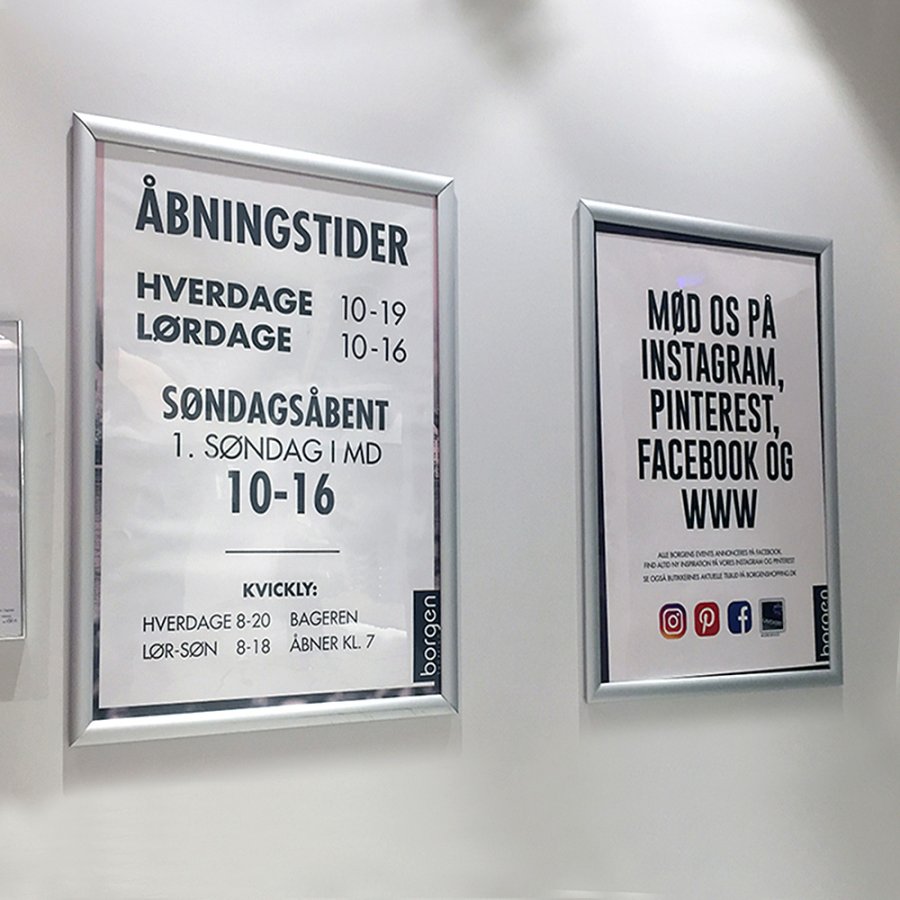 Alu snap frame 15 mm, A1, silver