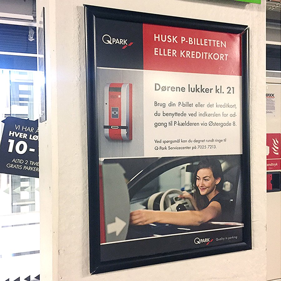 Alu snap frame 25 mm, A3, black