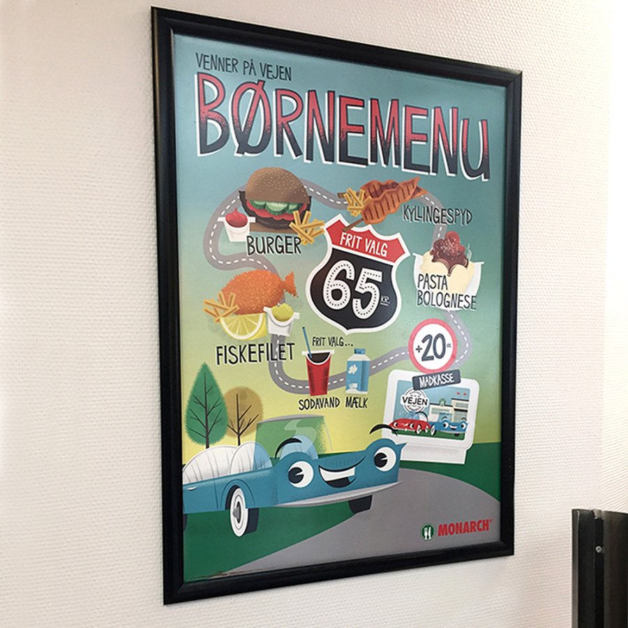 Alu snap frame 25 mm, A2, black