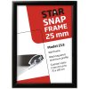 Alu snap frame 25 mm, 50 x 70, black #7