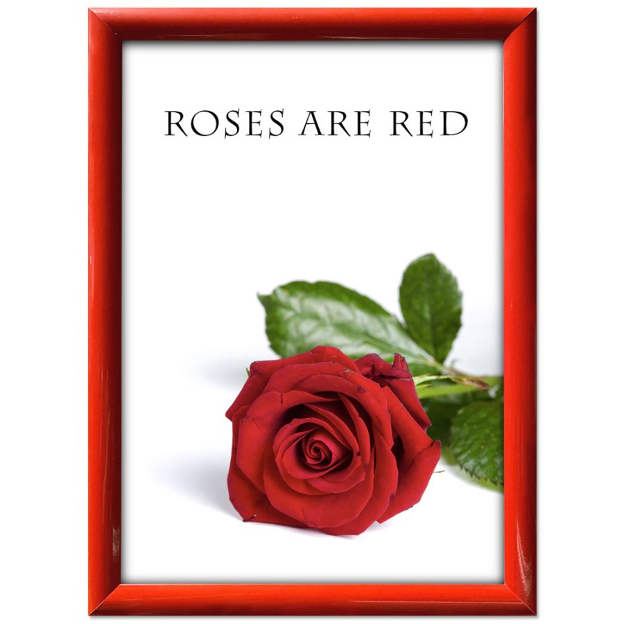 Alu snap frame 25 mm, A2, red