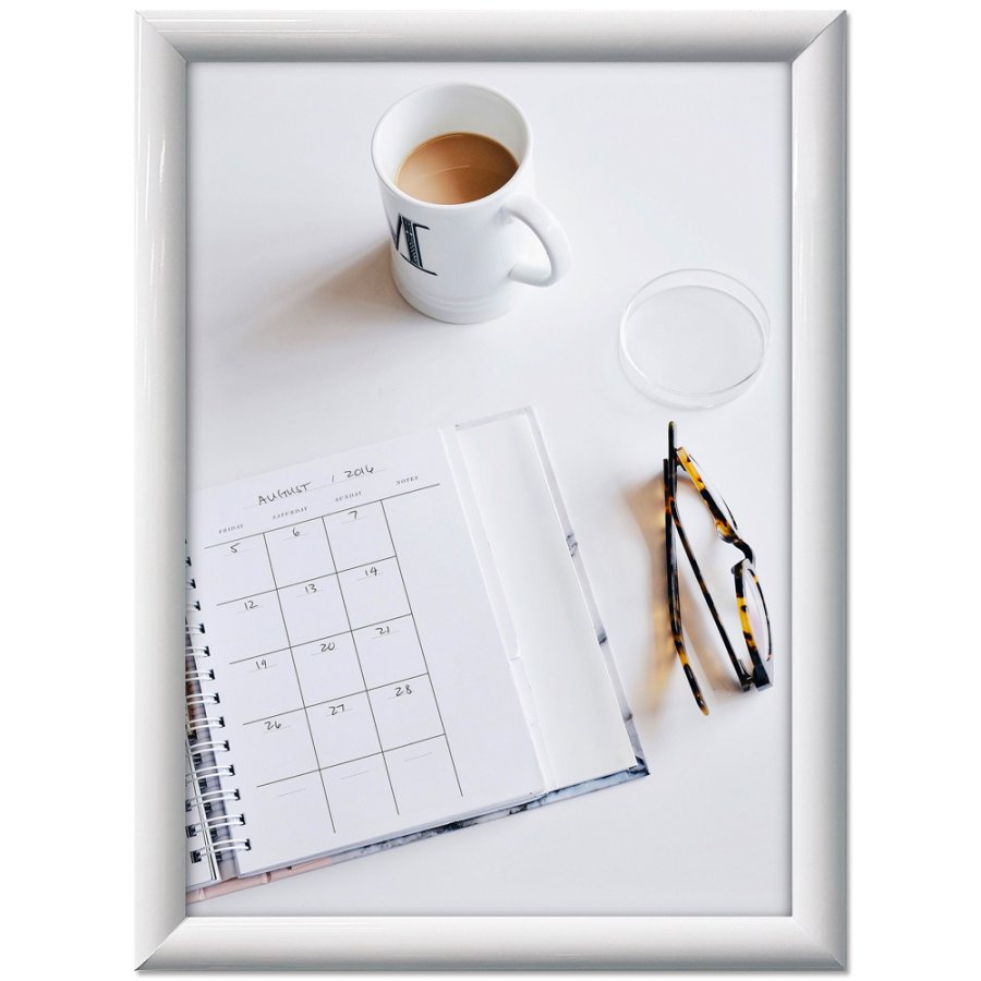 Alu snap frame 25 mm, 70 x 100, white