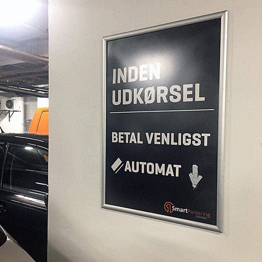 Alu snap frame, 30 mm, A2, silver