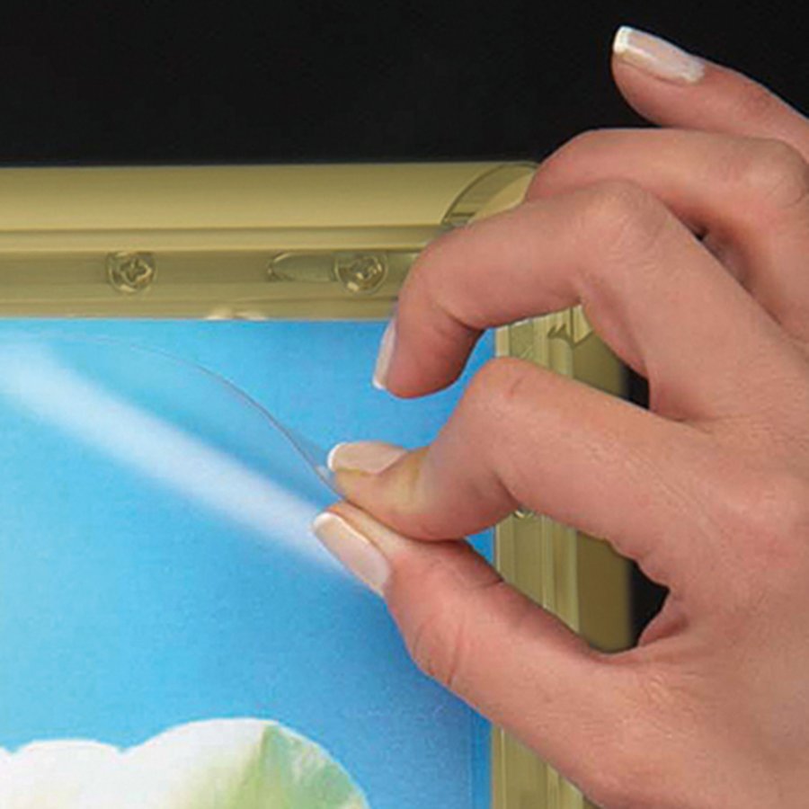 Alu snap frame 25 mm, A4, matt gold