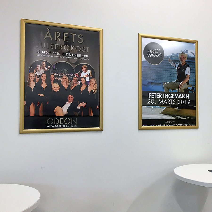 Alu snap frame 25 mm, A2, matt gold