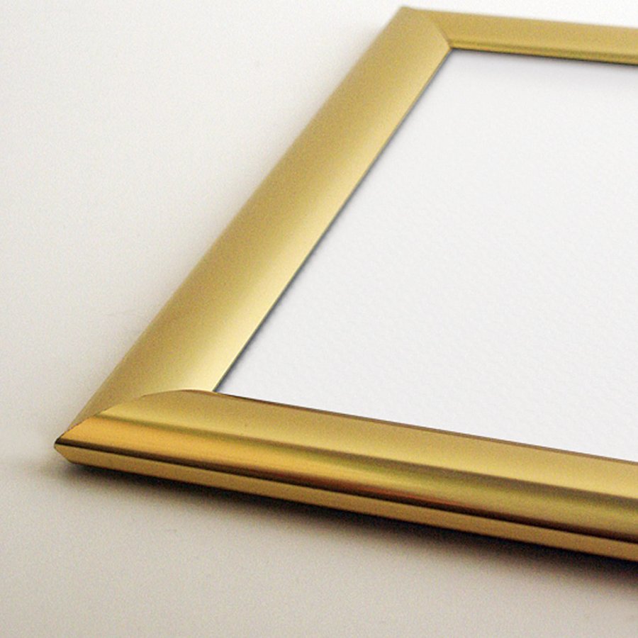 Alu snap frame 25 mm, A2, polished gold