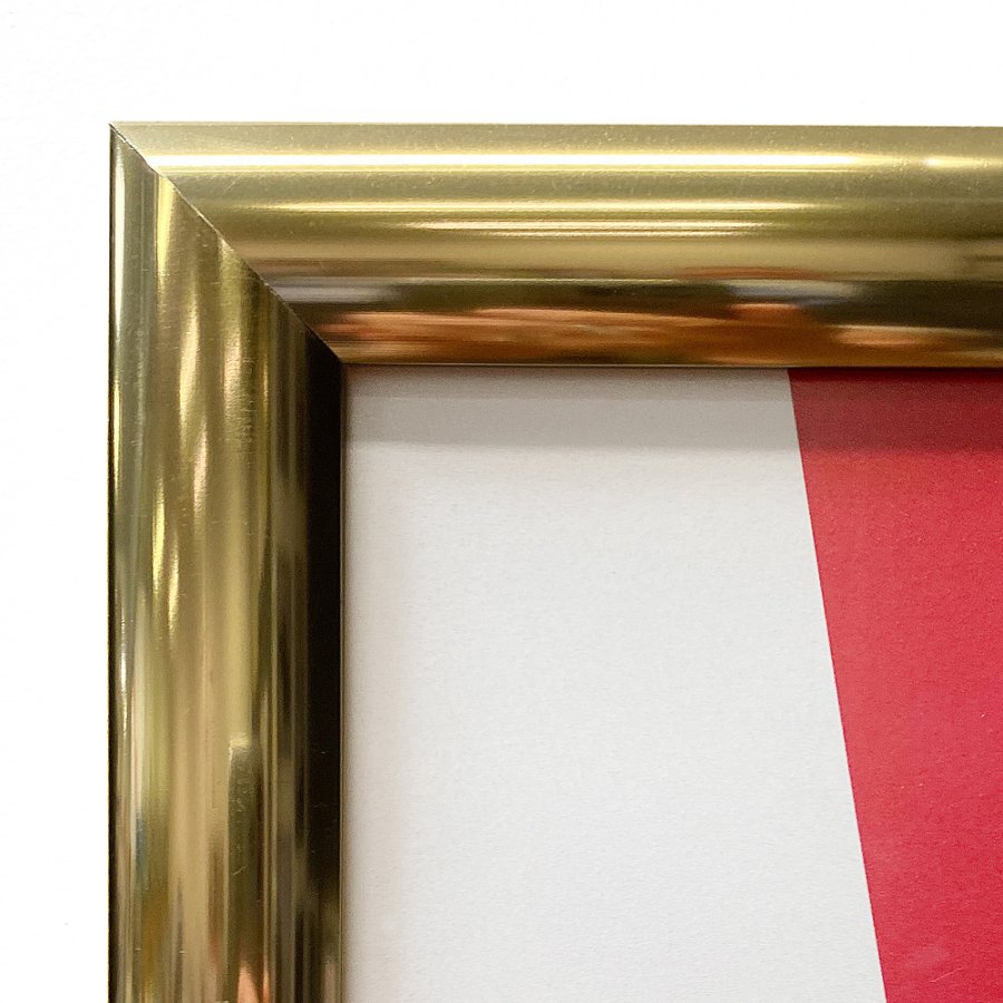 Alu snap frame 25 mm, A1, Klapprahmen, polished gold