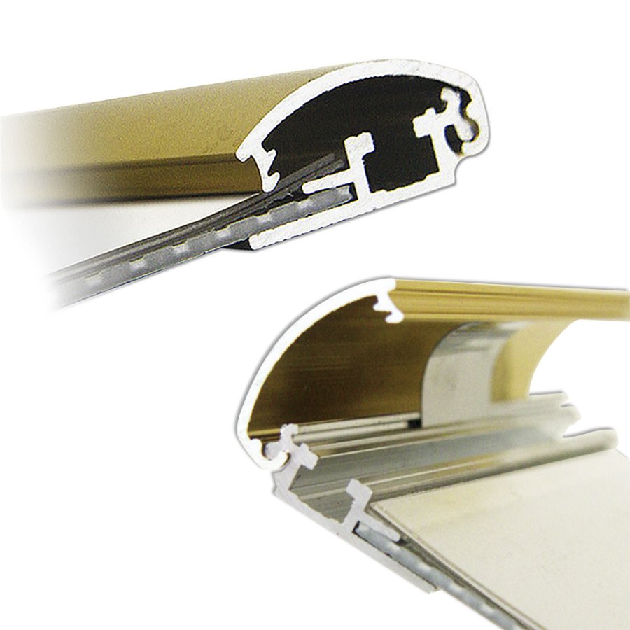 Alu snap frame 25 mm, 70 x 100, polished gold
