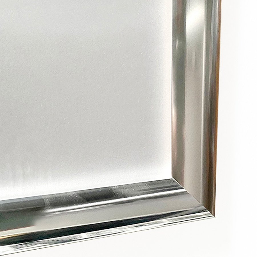 Alu snap frame 25 mm, A4, stainless steel look