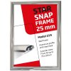 Alu snap frame 25 mm, A1, stainless steel look #7