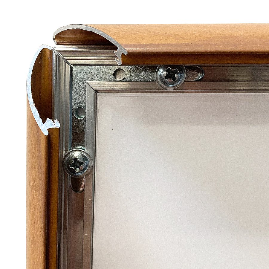 Alu snap frame, 25 mm, 50 x 70, wooden finish