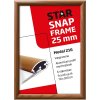 Alu snap frame, 25 mm, A1, wooden finish #6