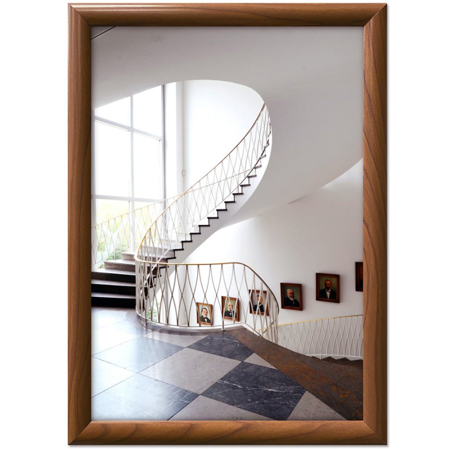 Alu snap frame, 25 mm, 70 x 100, wooden finish