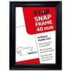 Antique snap frame, 40 mm, 50 x 70, black #7
