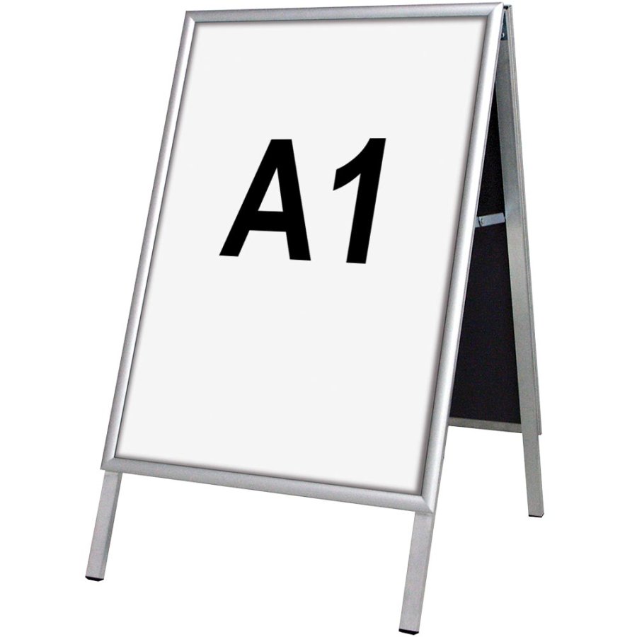 Alu-Line Budget Pavement Sign, silver, A1