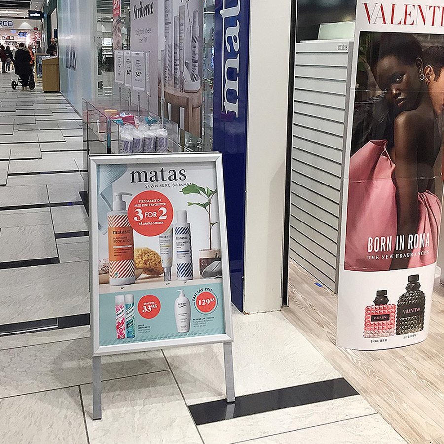 Alu-Line Budget Pavement Sign, silver, 50 x 70 cm