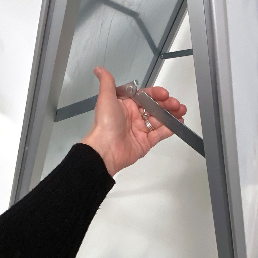 Alu-Line Rondo Pavement Board, silver, 50 x 70 cm