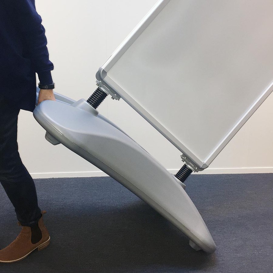 Wind-Sign Waterbase Basic Pavement Board, alu/grey, 70 x 100 cm