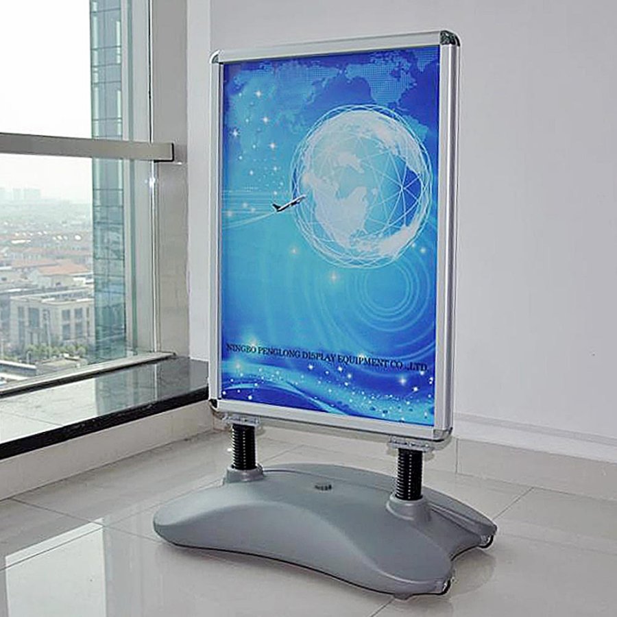 Wind-Sign Waterbase Basic Pavement Board, alu/grey, 70 x 100 cm