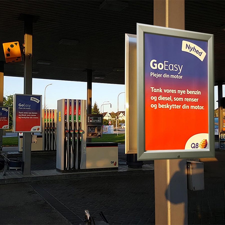 Lockable snap frame, 32 mm, 50 x 70, silver