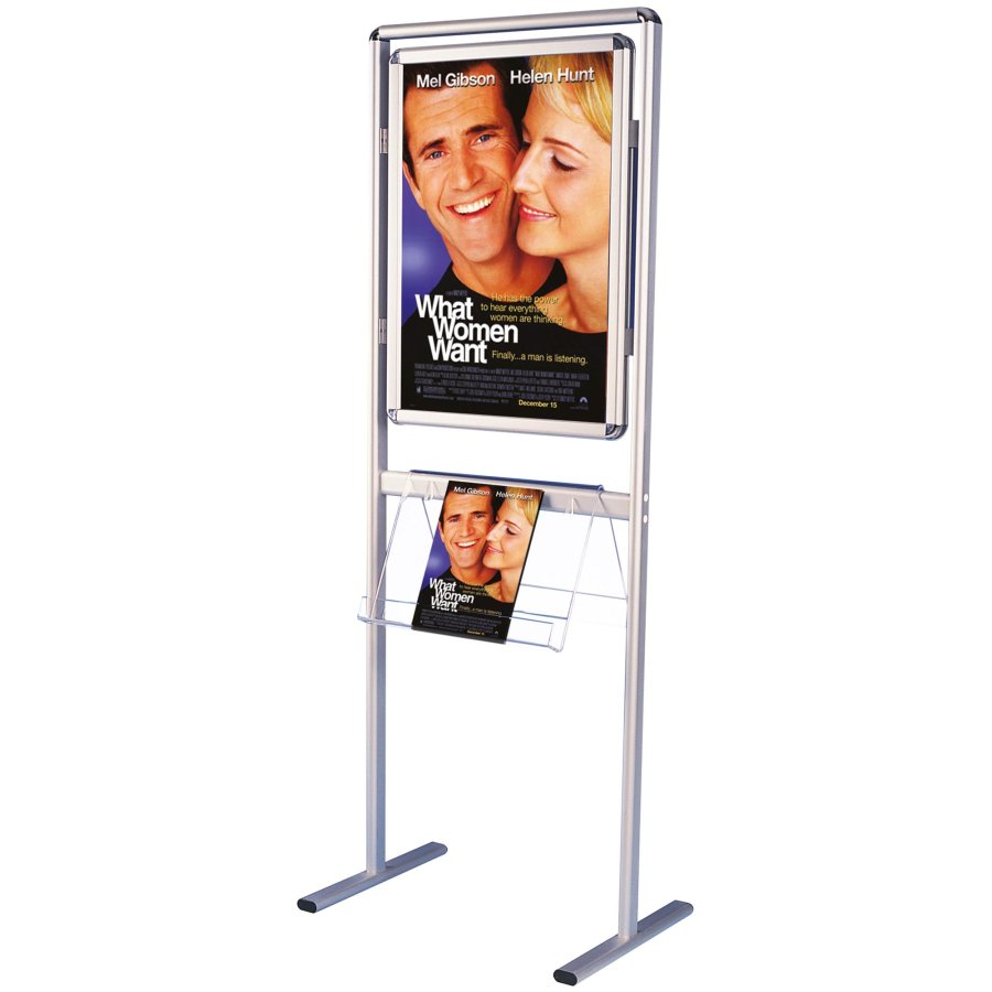 Info-Line Poster, double sided stand A1, with 2 acrylic shelves