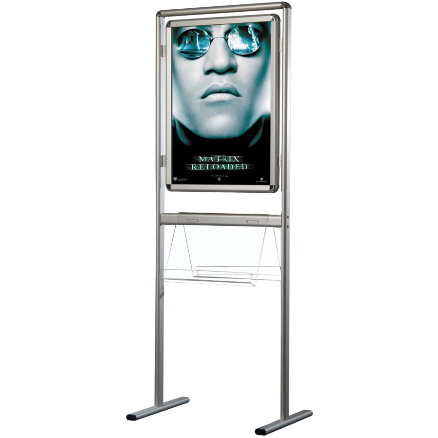Info-Line Poster, double sided stand A1, with 2 acrylic shelves
