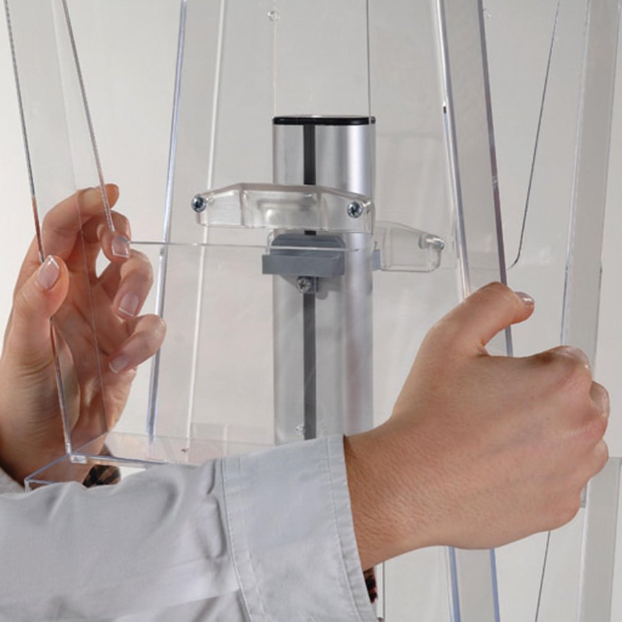 Brochurestand Duo, with 10 pcs. A4 acrylic holders