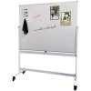 Whiteboard Pro: Enameled Swivel Board 150x120 cm on Mobile Stand #1