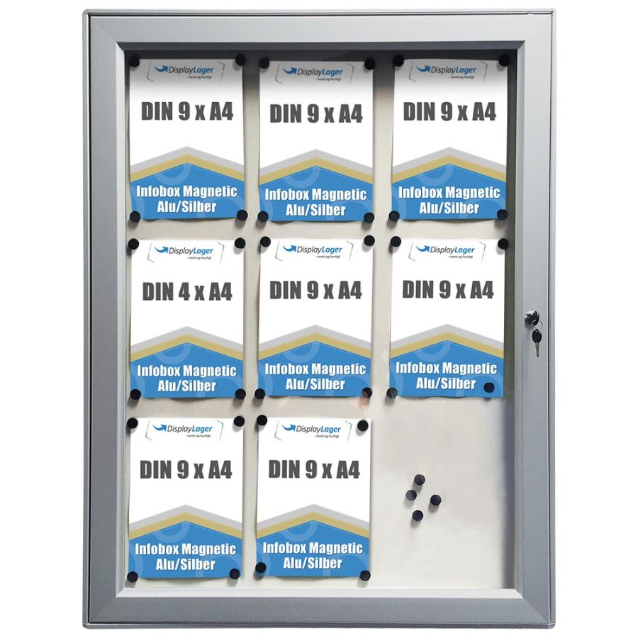 INFOBOX magnetic w/lock 9xA4