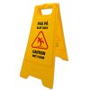 Caution Board, yellow, texted with: 