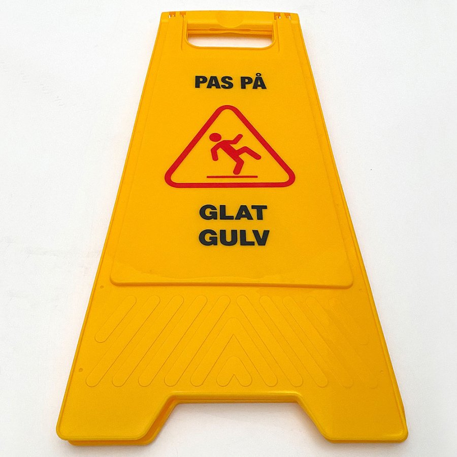 Caution Board, yellow, texted with 