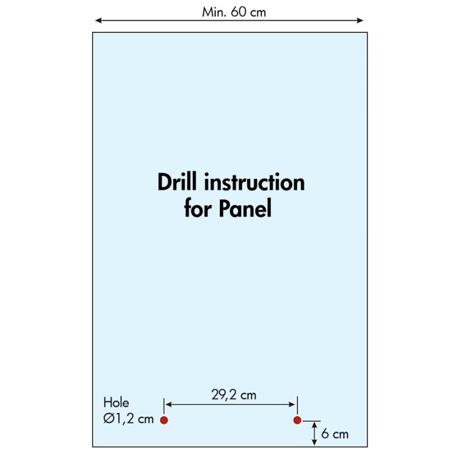 Panel Waterbase, black holder for plates