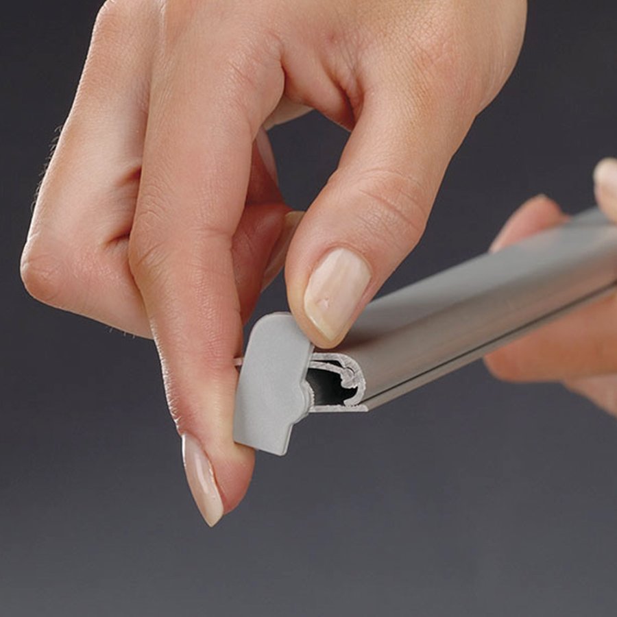 Poster-Clamp, 42 cm, alu/silver