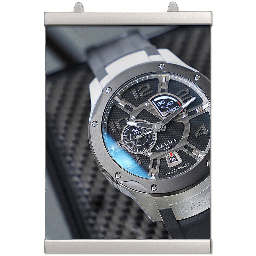 Poster-Clamp, 85 cm, alu/silver