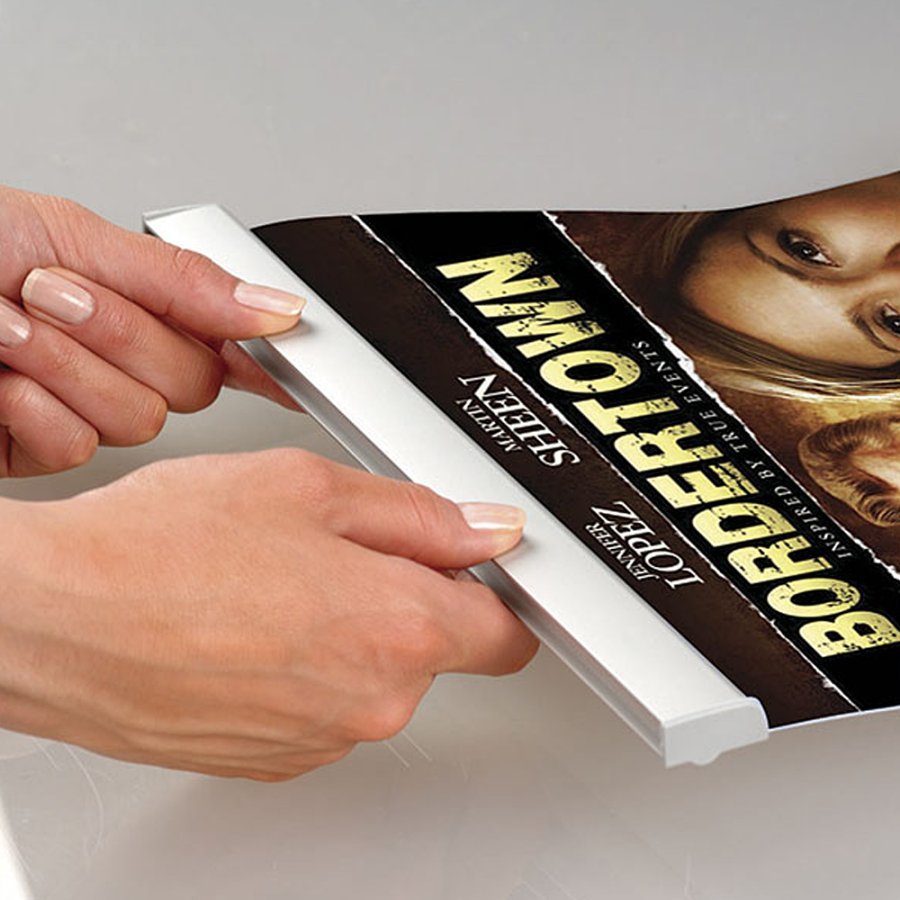 Poster-Clamp, 85 cm, alu/silver