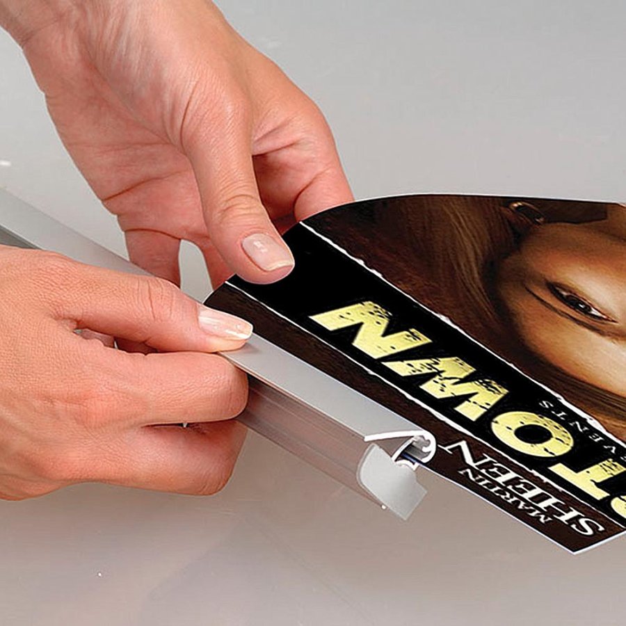 Poster-Clamp, 300 cm profile, alu/silver