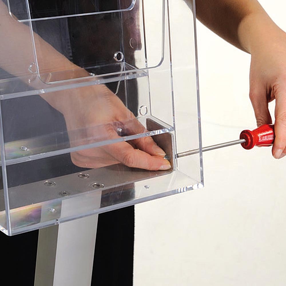 Brochure Stand, Vertical, 3 x A4 | Danish Sign Export