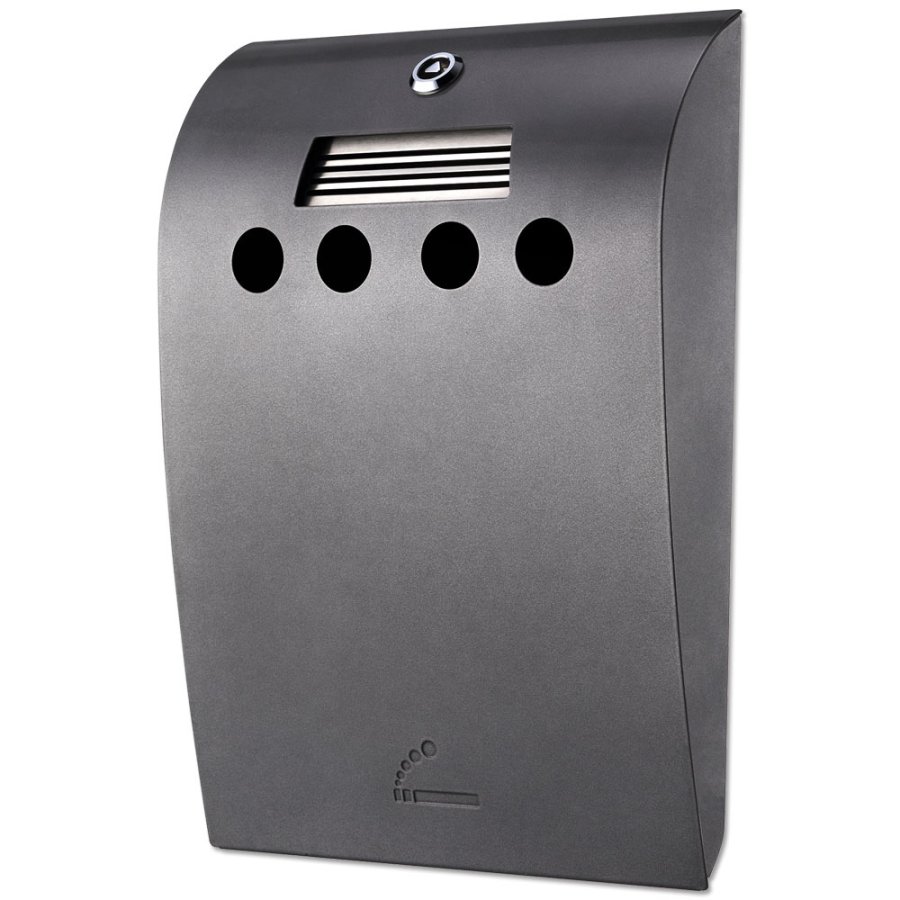 Cigarette Bin Convex, grey coated, 2,1 l