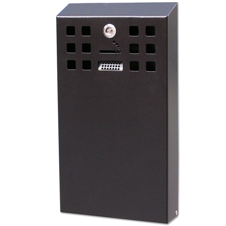Cigarette Bin Square, for outdoor use, black, 3,3 l