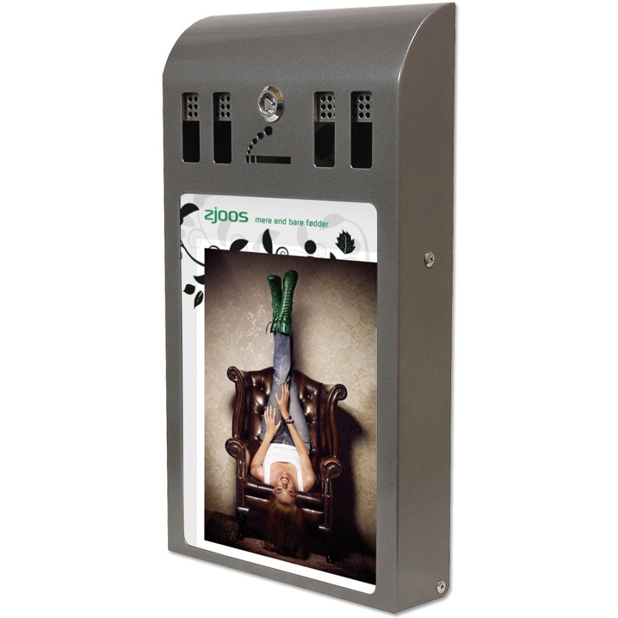 Ashtray Bent with Sign Holder, A4 - 21 x 29,7 cm