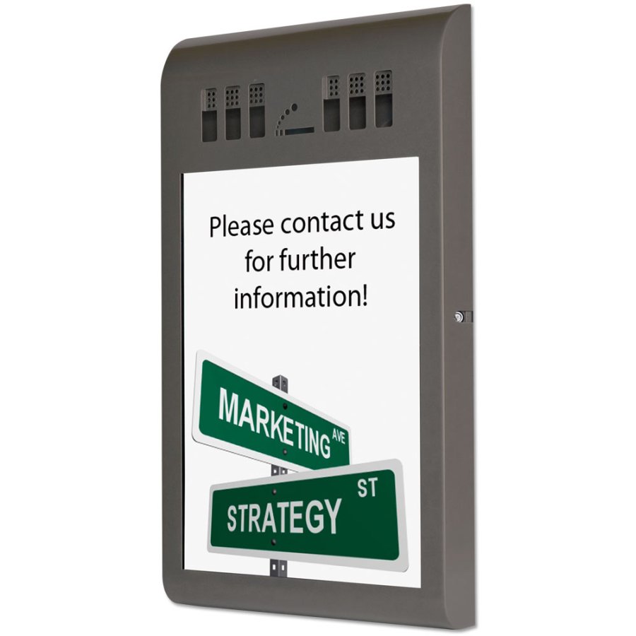 Cigarette Bin Curved A3 Info, for outdoor use, 3,3 l