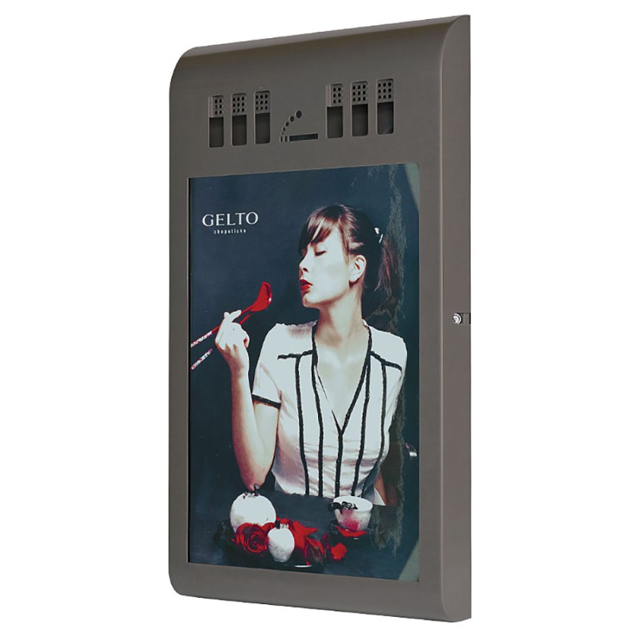 Cigarette Bin Curved A3 Info, for outdoor use, 3,3 l