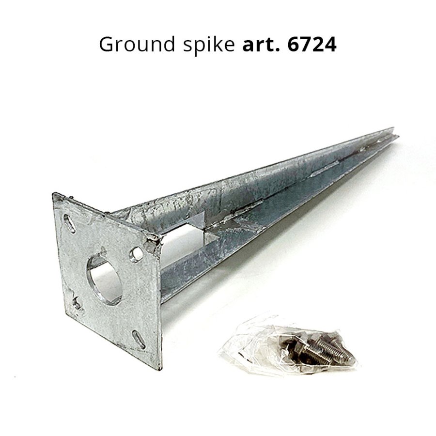 Ground Spike Anchor for Pole Stand Galvanised Steel 50cm