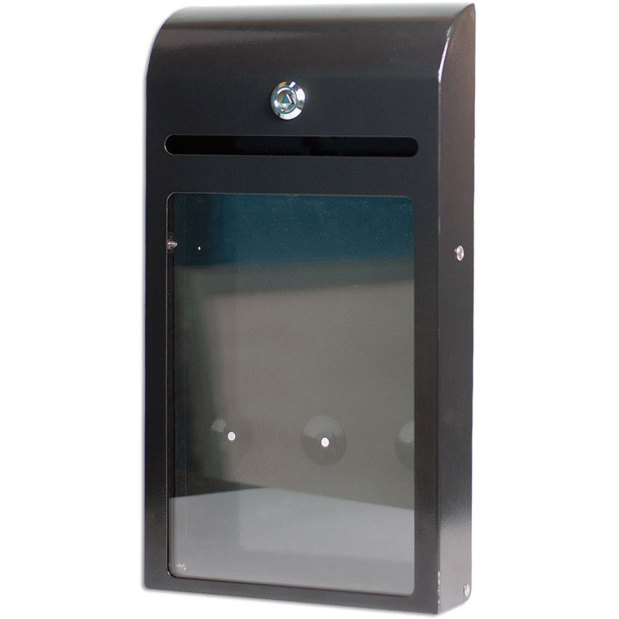Suggestion Box with A4 Info, black mailbox