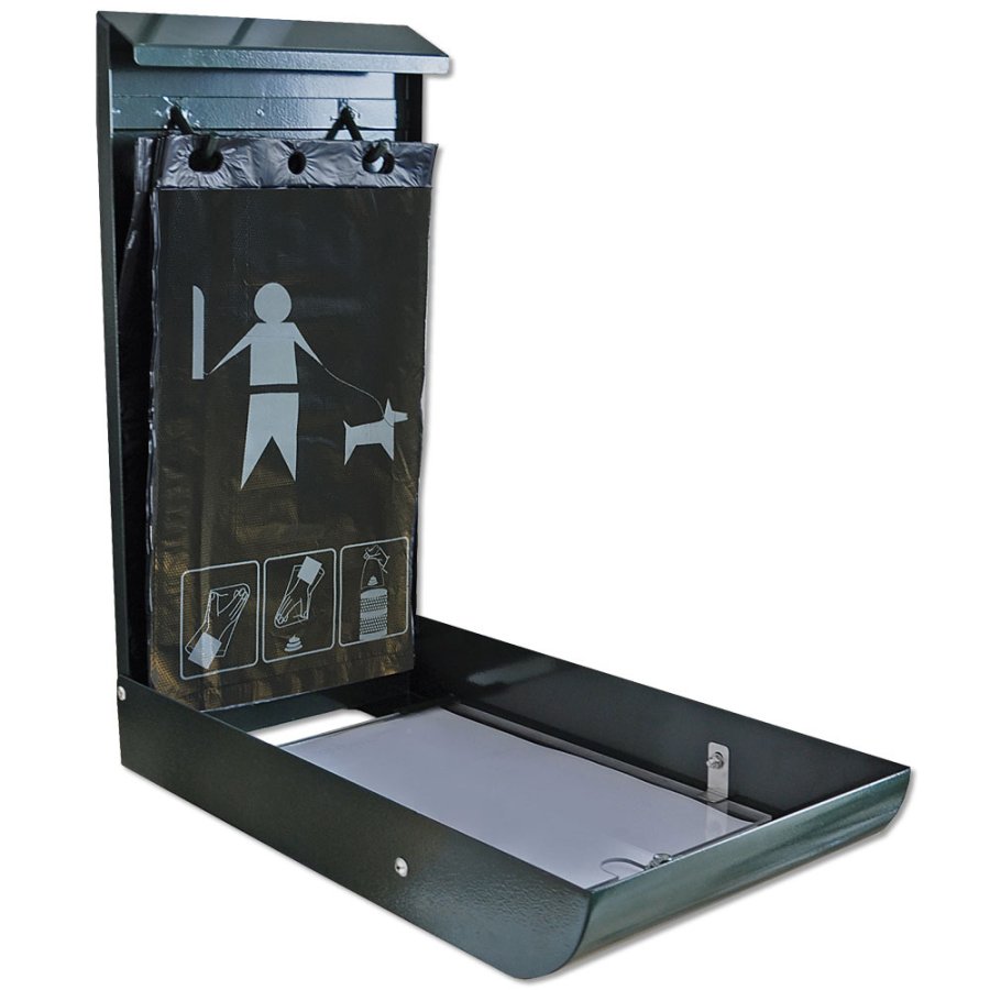 Dispenser for Dogbags, grey, with A4 info